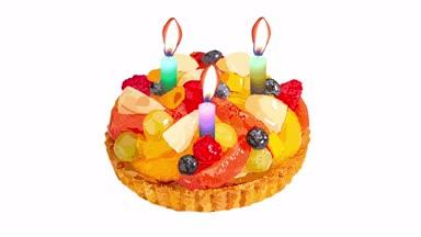 誕生日ケーキ　タルト　中央　ループ対応