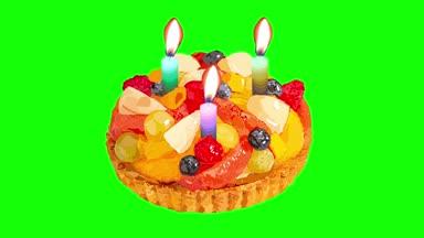 誕生日ケーキ　クロマキー　ループ対応