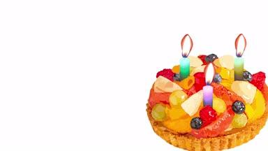 誕生日ケーキ　タルト　右下　ループ対応