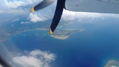 飛行機から見える離島
