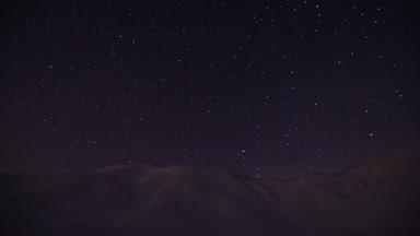 雷鳥沢ヒュッテから見た星空のタイムラプス