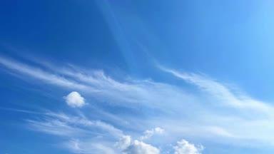 青空に流れる雲のタイムラプス