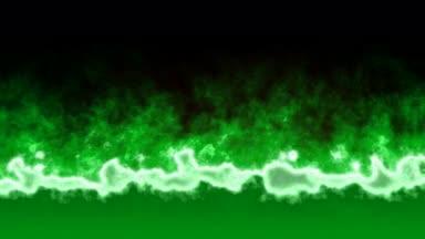 緑色の炎のアニメーション
