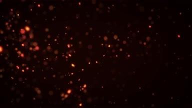 火の粉、火花の背景。ループ動画