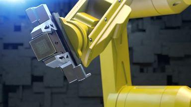 rotating industrial robot
