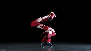 industrial robot that moves in the dark
