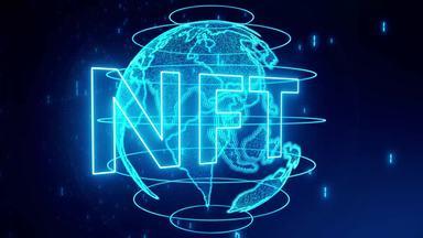 NFT logo and earth
