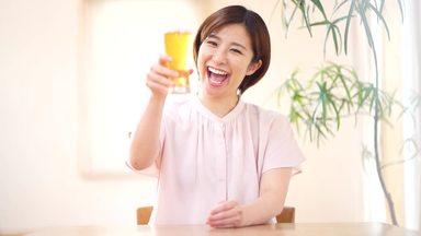 young woman enjoying a toast