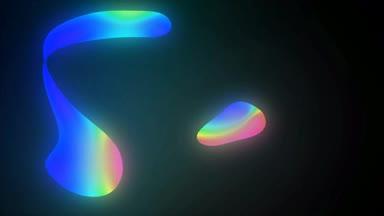 虹色の流体のアニメーション
