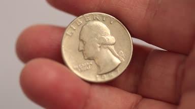 アメリカの25セントコイン